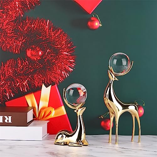 Reindeer Figurine Statues Set of 2 for Home Decor T830