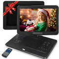16.9" Portable Mobile DVD Player with 14.1" Large Swivel Screen with 6 Hrs Rechargeable Battery for Kids, Sync TV, Support USB SD Card with Car Charger (Blue)
