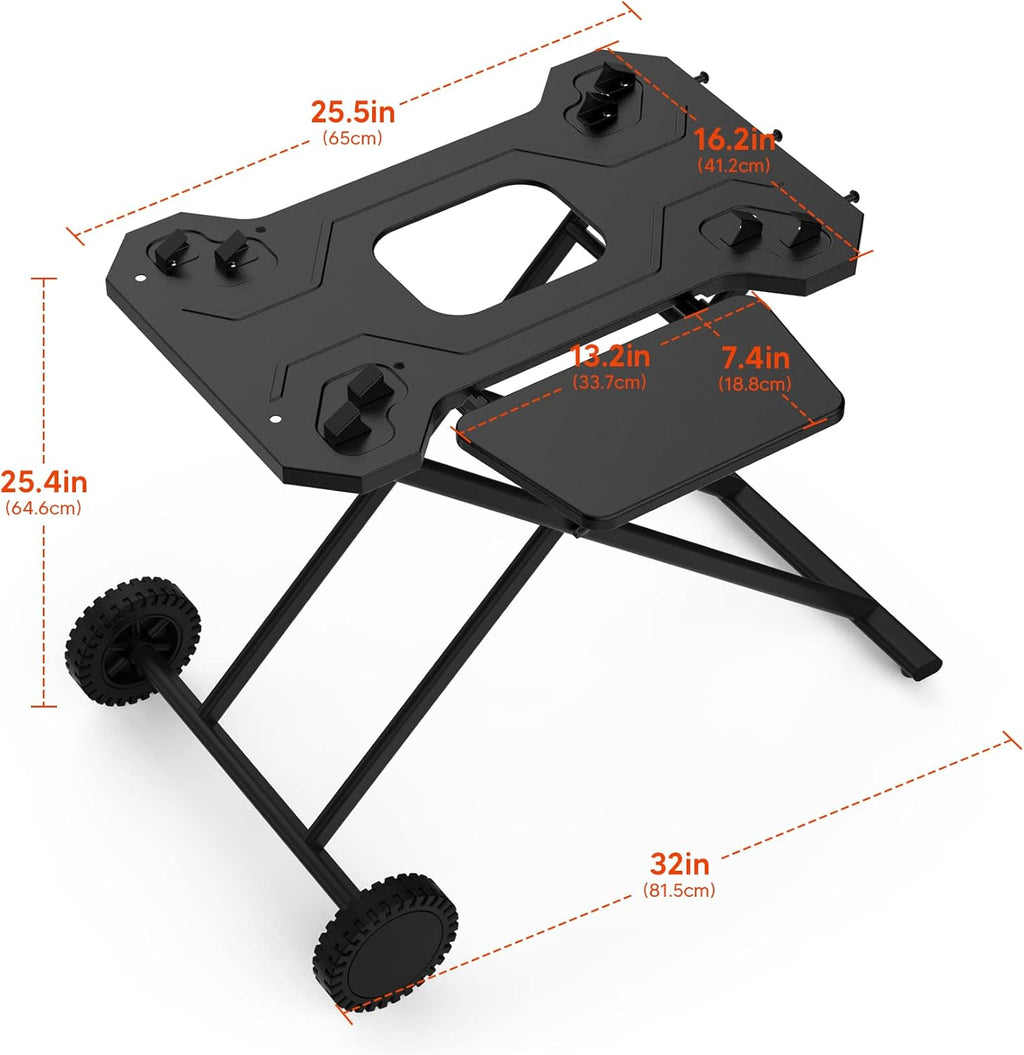 Portable Griddle Stand for 22 Inch & 17 Inch, Outdoor Fold Grill Cart with Wheel and Shelf M78912