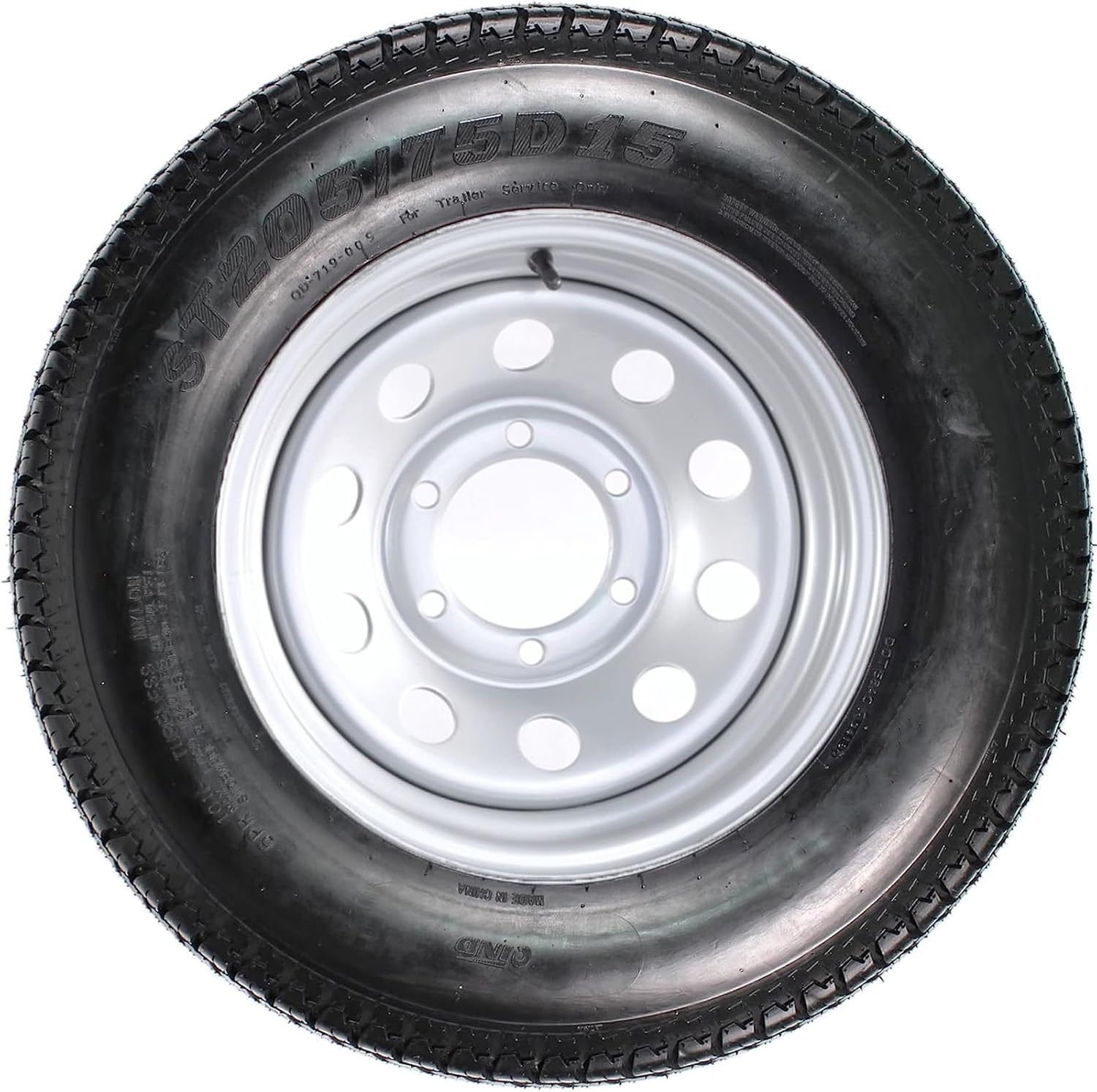 ST205/75D15 Trailer Tires, 5 Lug, 6PR Load Range C, 15in, Pack of 2 P853049