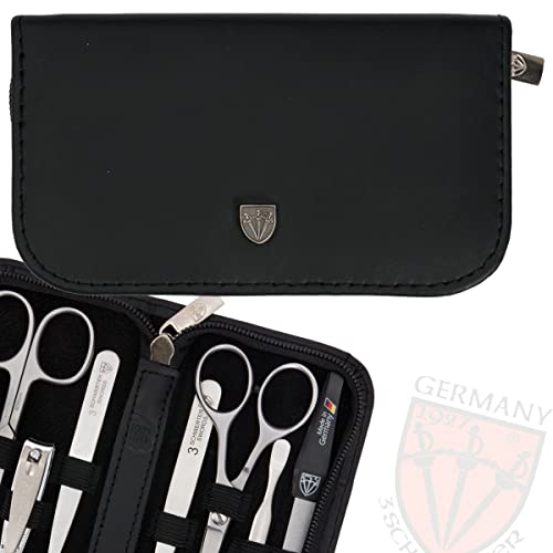 8 piece manicure pedicure grooming kit set with synthetic leather case H1552