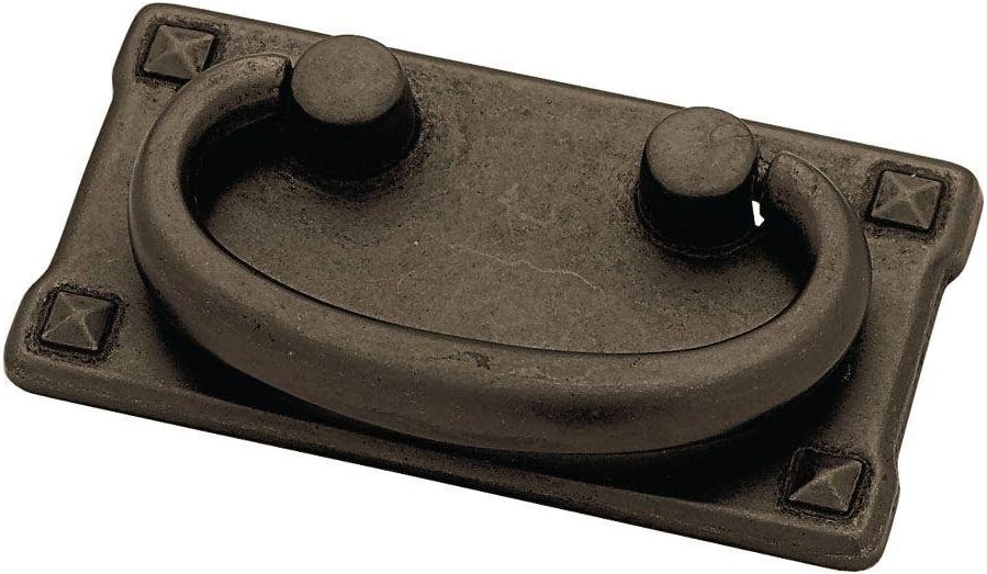 Liberty Hardware PN0024-PEW-C Mission Style 3" (76mm) Fixed Bail Pull, Dark Pewter
