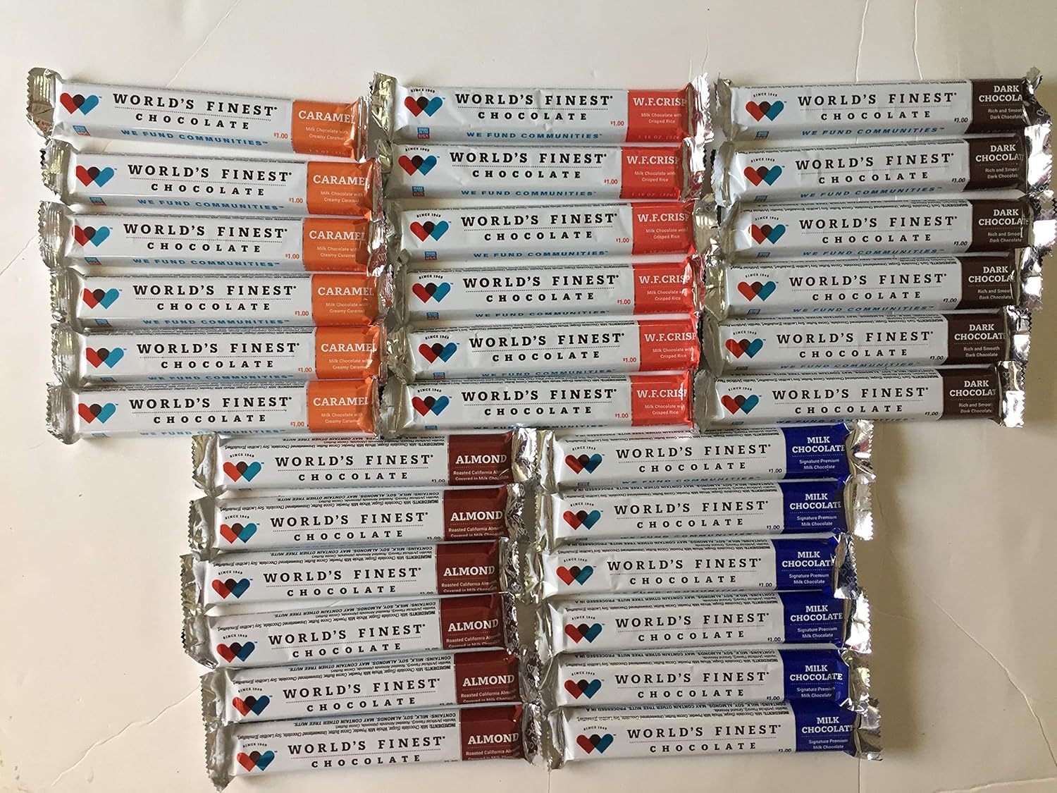 BuyBocceBalls Listing - 30 Bars - World's Finest Chocolate - Variety pack with 5 selections
