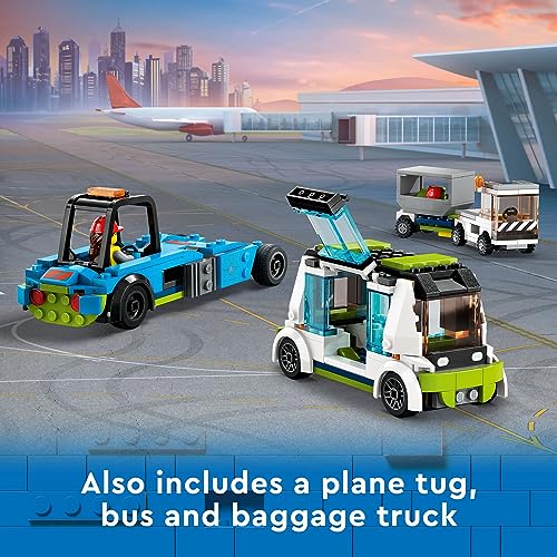 Passenger Airplane Building Toy Set with Bus and Luggage Truck G3243