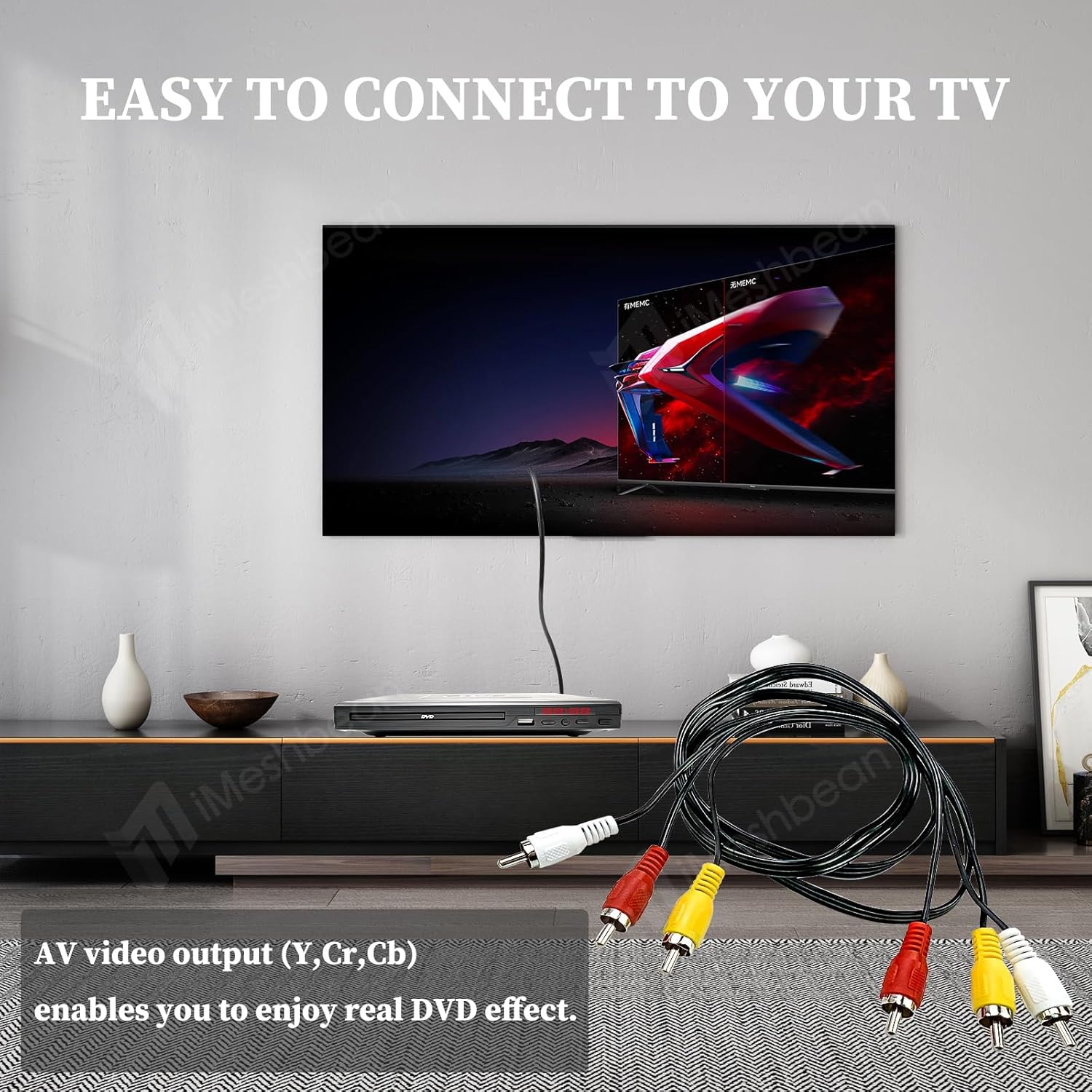 Mini DVD Player for TV with 1080P HD, AV Output and Remote Control D6984