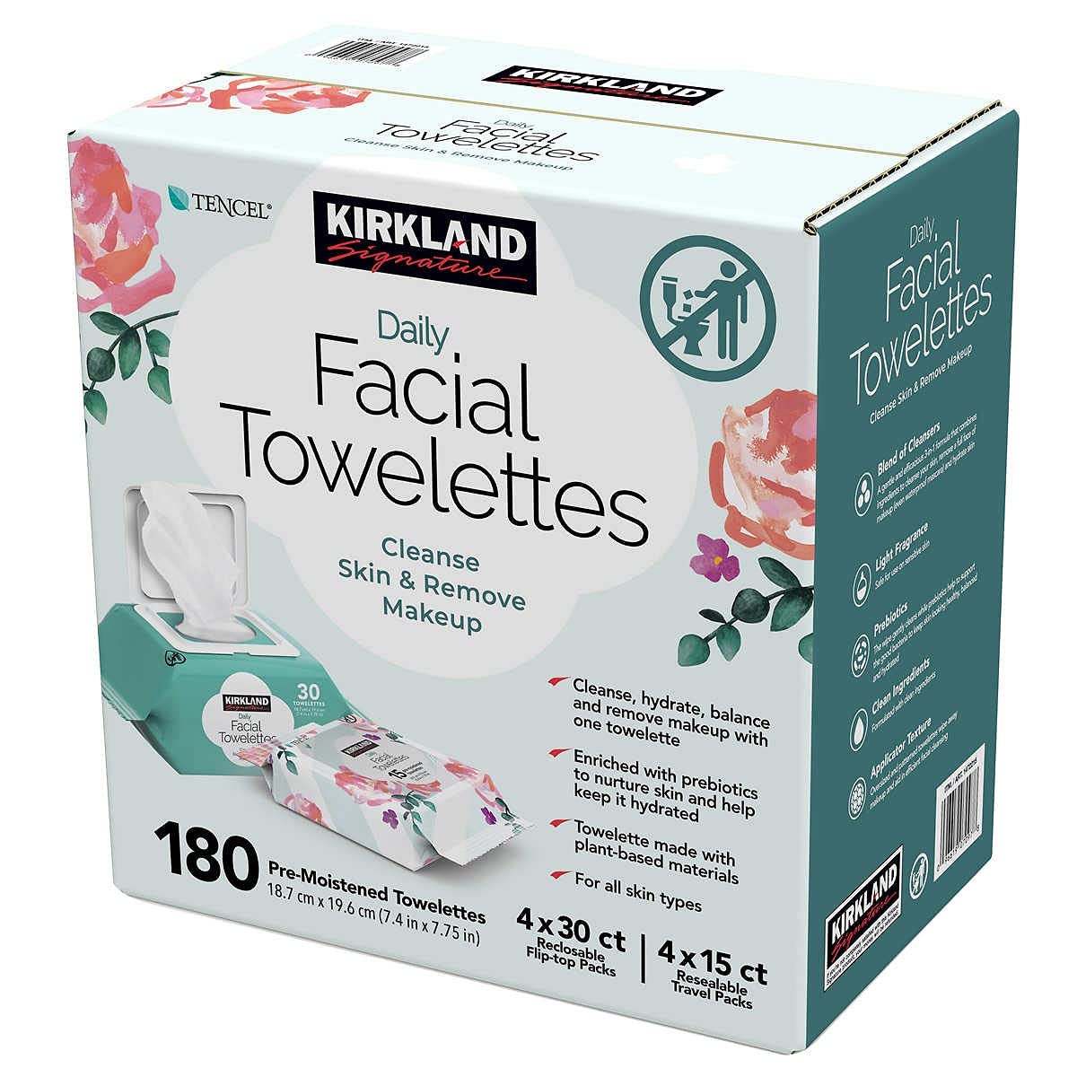 Daily Facial Towelettes, 180 Count K563