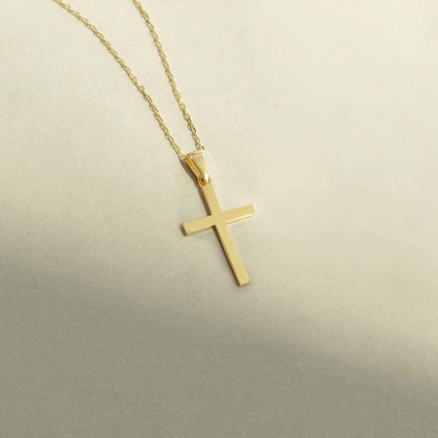 14k Solid Gold Cross Necklace for Women R865662