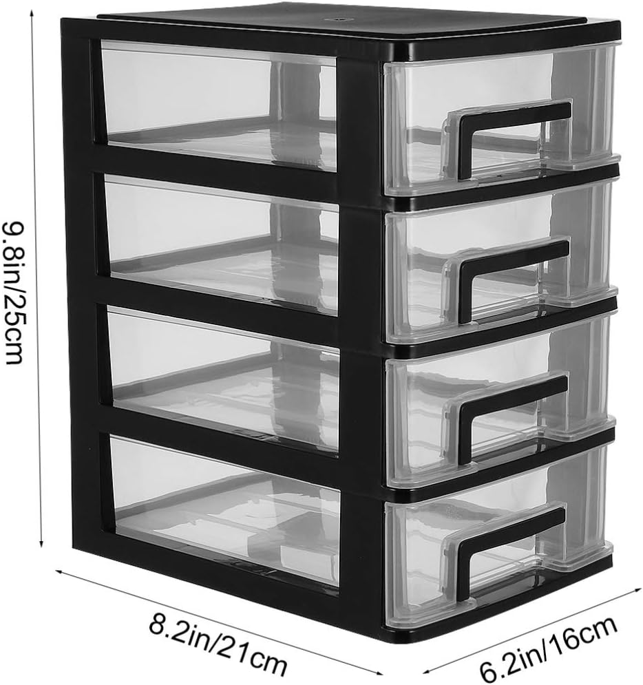 4 Layer Plastic Drawer Cabinet for Office Bedroom Home J414