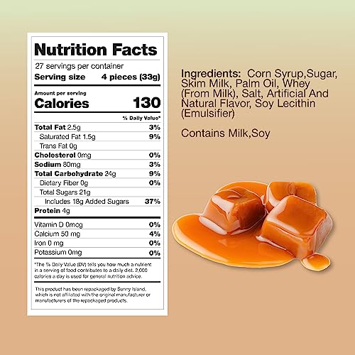 Caramel Squares Candy, Individually Wrapped, 2-Pound Bag A4205