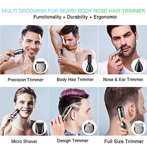 Beard Trimmer for Men, Waterproof Cordless Grooming Kit with LED Display X18958