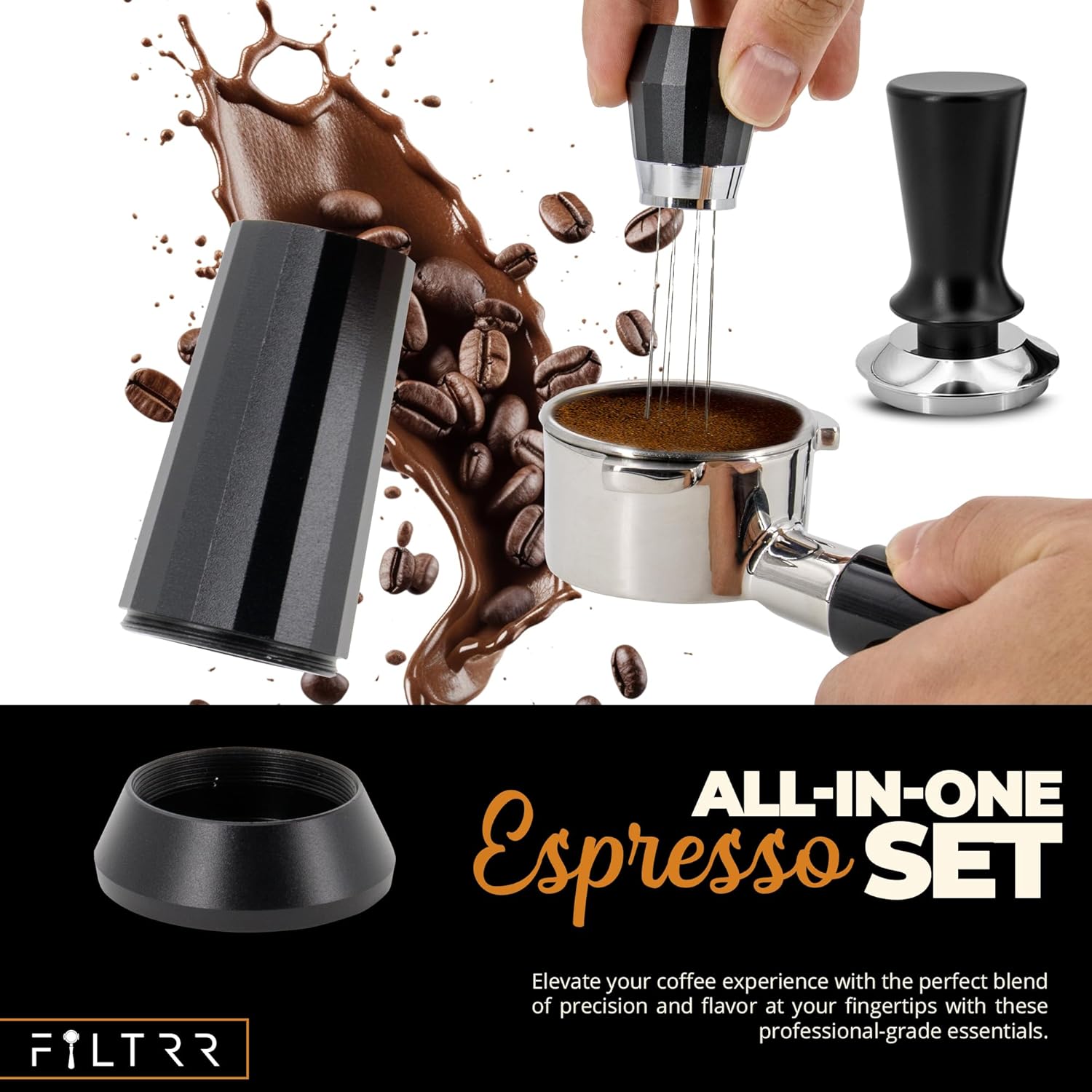 54mm Portafilter Espresso Kit with WDT Tool and Spring Tamper T9798