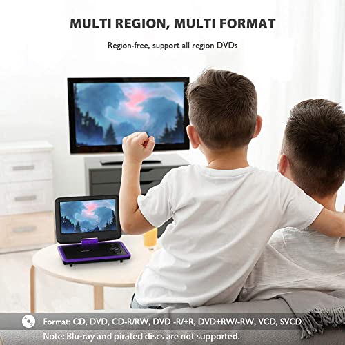 Portable DVD Player with 11.5 Inch Screen, Rechargeable Battery J969