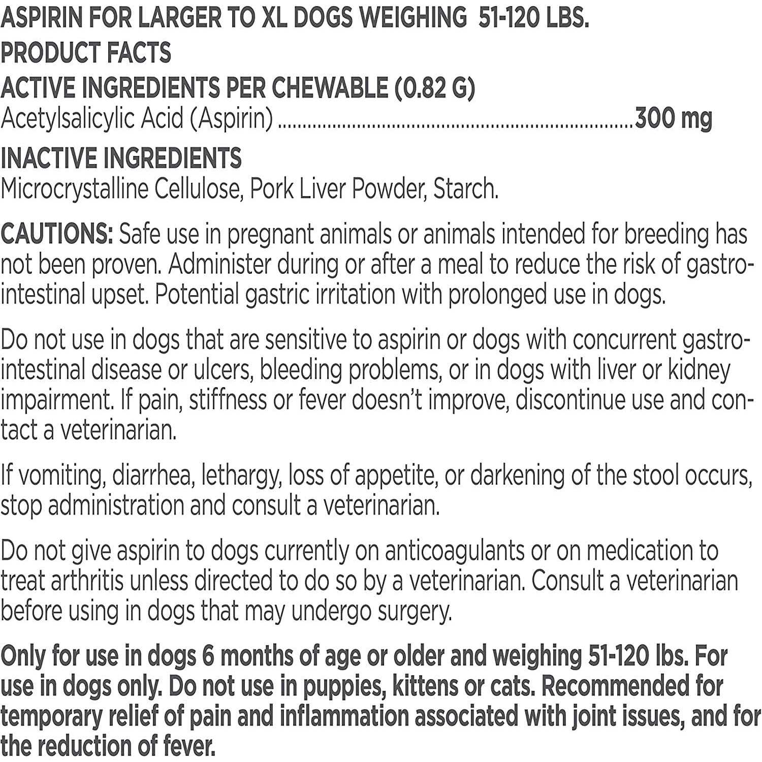Canine Aspirin for Dogs R44401