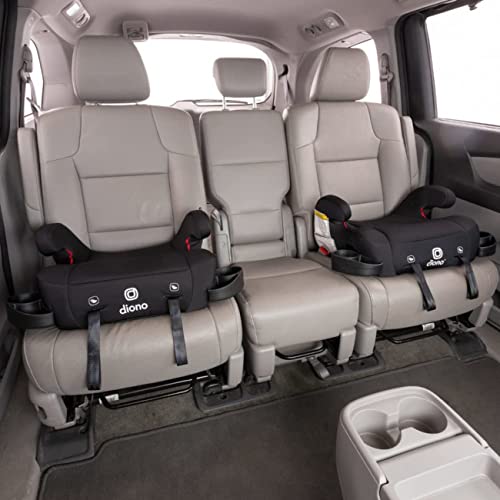 Booster Car Seat, 2-Pack, Dual Latch Connectors, Lightweight, Black E470