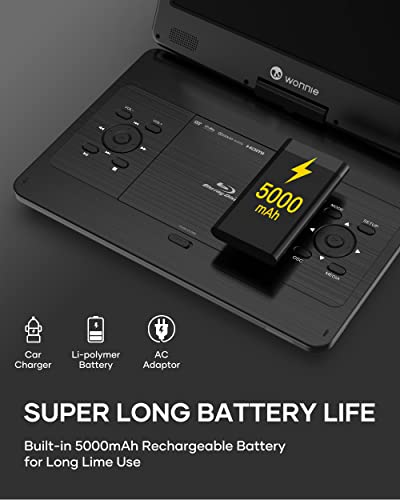Portable Blu-ray DVD Player with 14.1" 1080P HD Swivel Screen D712