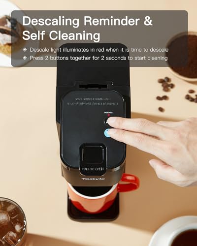 Single Serve Iced and Hot Coffee Maker for K Cup and Ground, 6 to 13 Oz Brew Sizes R38630