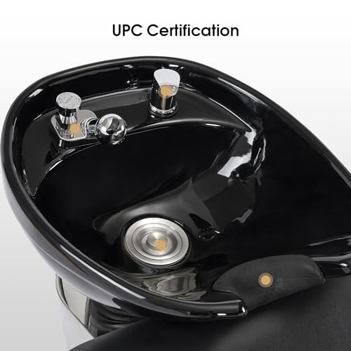 Ceramic Bowl Backwash Shampoo Chair, Adjustable Hair Washing Station for Salon and Spa S6878