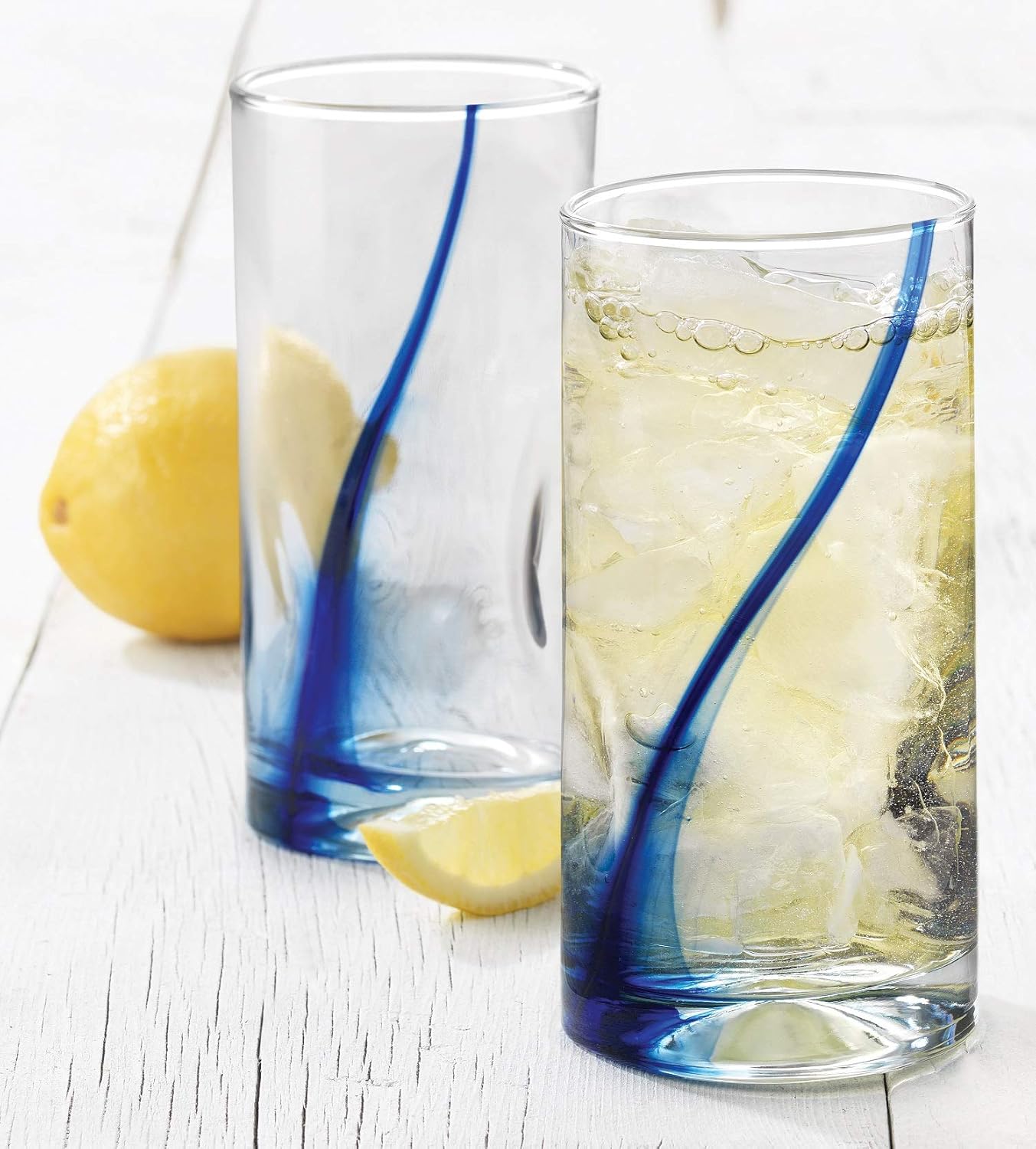 Tumbler Glasses, Set of 4 (Blue Ribbon) W946