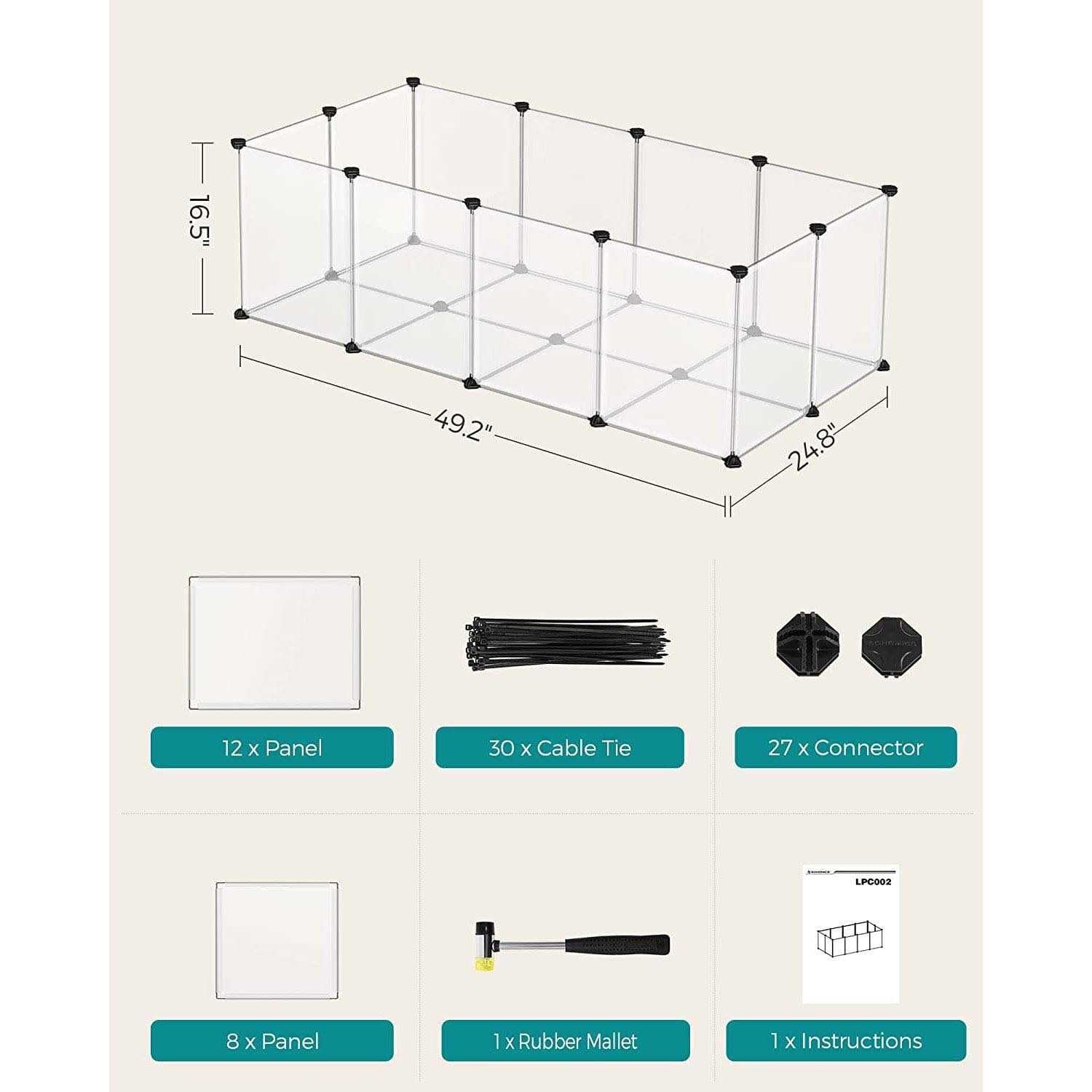 DIY Plastic Pet Playpen with Floor Y673625