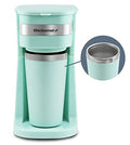 Elite Gourmet EHC111A Personal Single-Serve Compact Coffee Maker Brewer Includes 14Oz. Stainless Steel Interior Thermal Travel Mug, Compatible with Coffee Grounds, Reusable Filter, Black