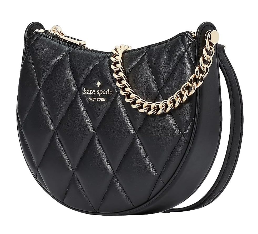 Women's Quilted Leather Zip Top Crossbody Bag C951