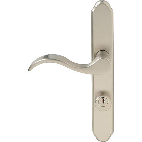 Mortise Keyed Lever Latch with Deadbolt for Storm Doors, Satin Nickel N982124