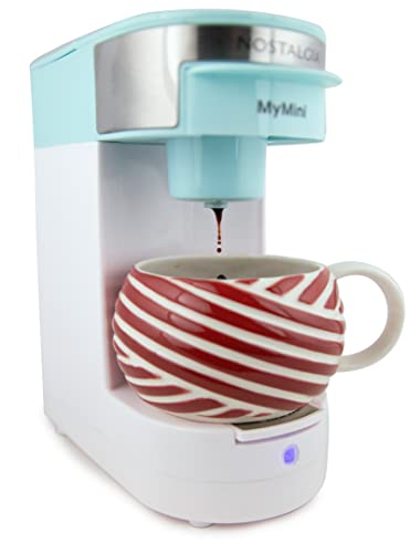 Single Coffee Maker for K-Cup & Pods, 14 oz, Reusable Filter Basket, Aqua P5089