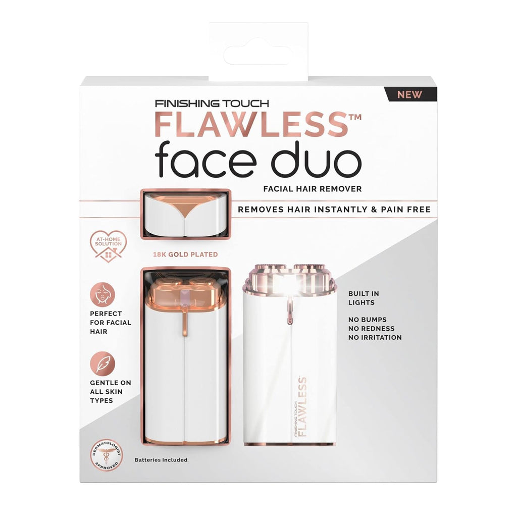 Women's Painless Facial Hair Remover, Electric Shaver, White/Rose Gold N68995