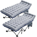 ABORON 2PK Foldable Camping Cots for Adults, Double Layer 1200D 500lb Loading Cot for Sleeping, Heavy Duty Guest Bed with Mattress Carrying Bag Home Camping Office Vacation Hospital