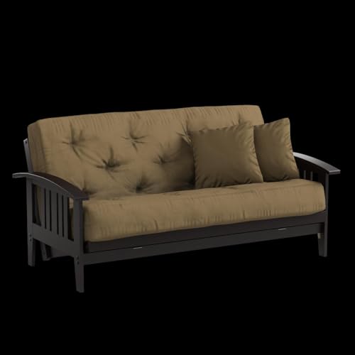 Queen Size Mission Style Futon Frame with Mattress Included O7081