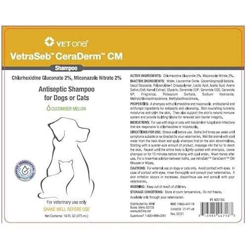 Antiseptic Shampoo for Dogs or Cats B277