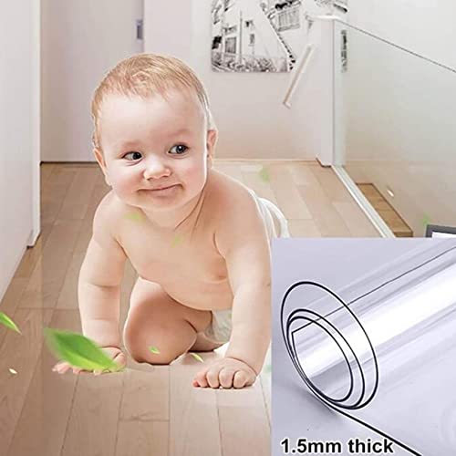Clear Vinyl Floor Runner Rug Protector for Hardwood and Tile H38617