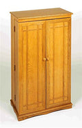 Solid Oak Multimedia Storage Cabinet with Classic Mission Style Doors, Espresso
