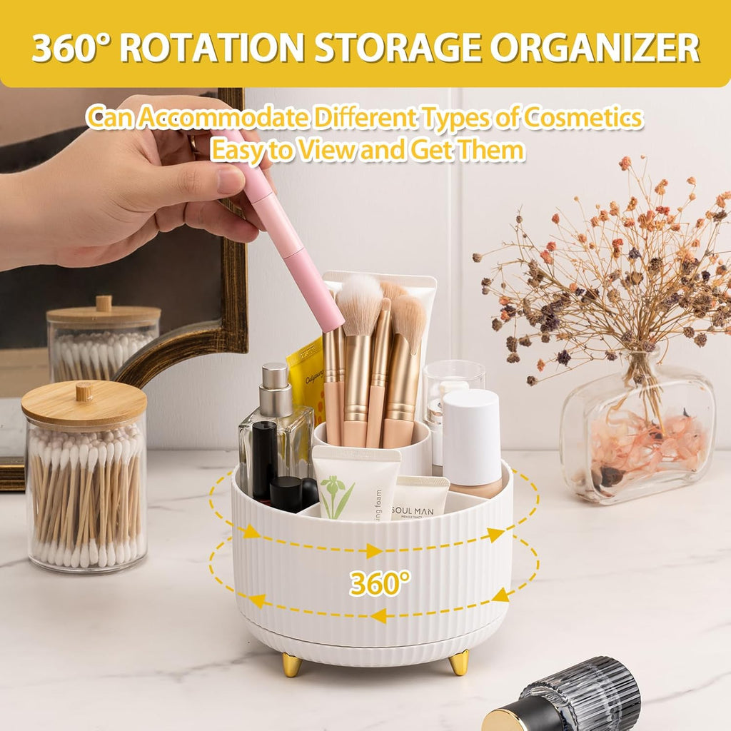Makeup Brush Holder, Rotating Cosmetic Organizer for Desk C5232