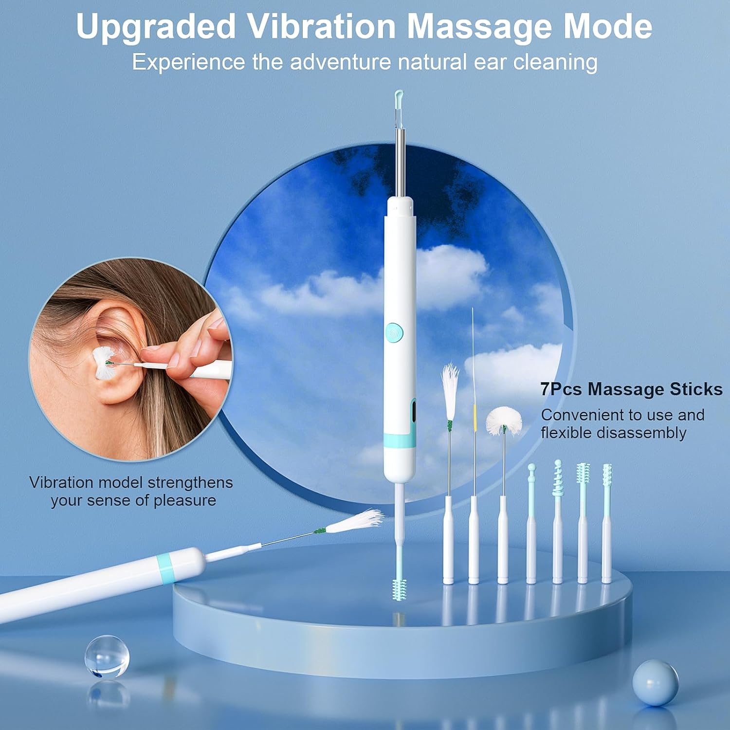 Ear Wax Removal Tool with 1080P HD Camera and 12 Replacement Tips A22729