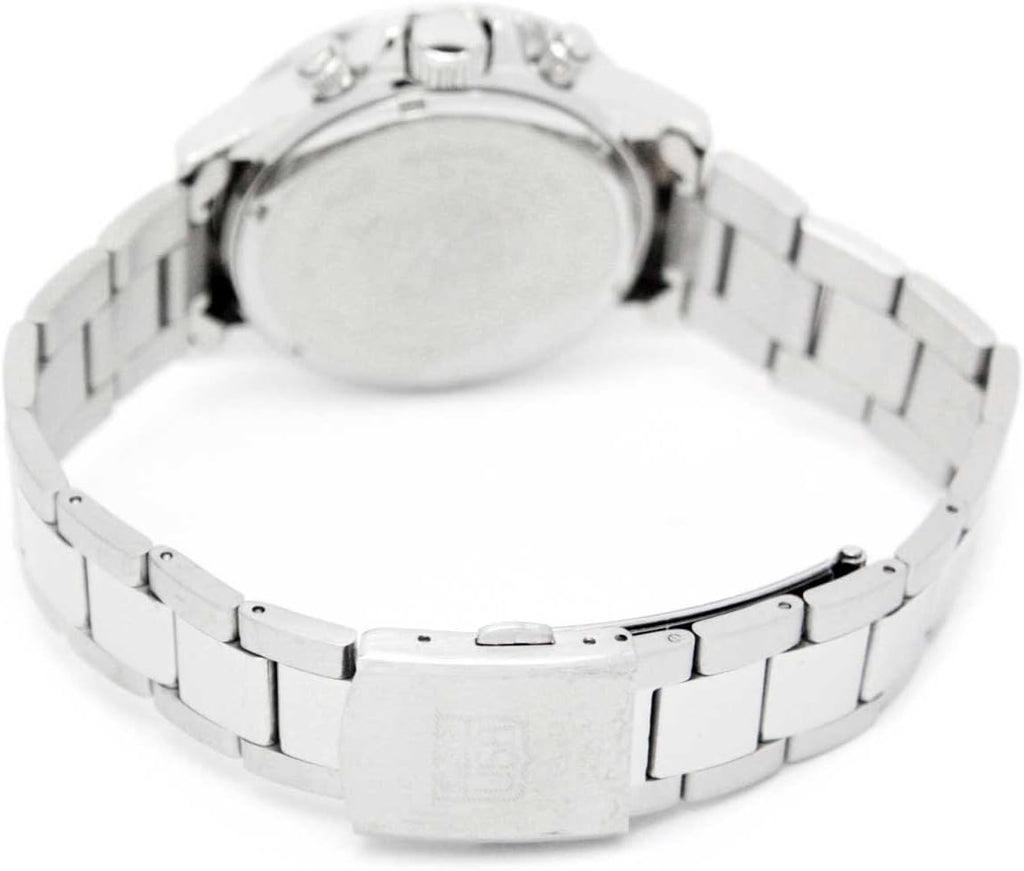 Men's Watch, Silver Dial with Black Face D377