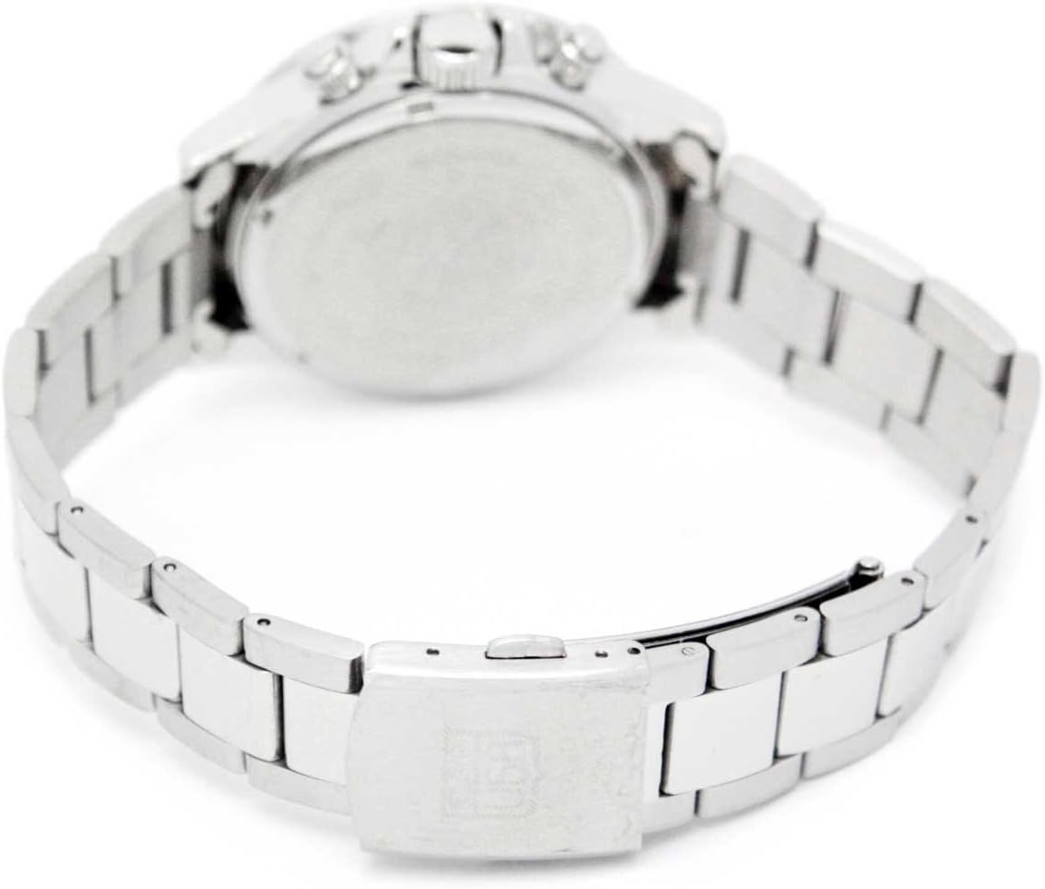 Men's Watch, Silver Dial with Black Face D377