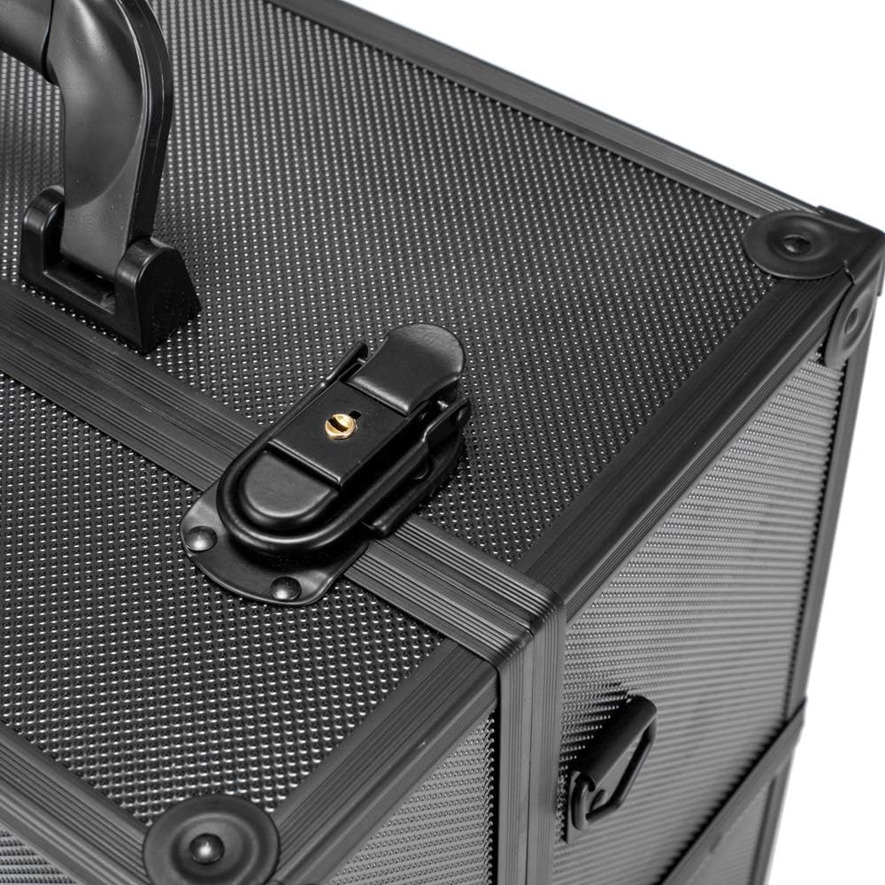 Portable Makeup Train Case with 6 Trays and Lock X41440