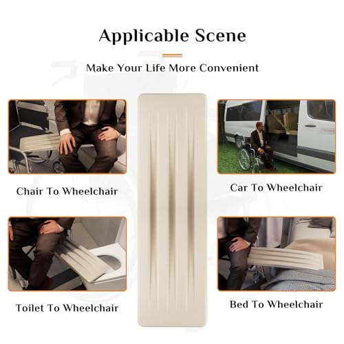 Transfer Board with Handles for Wheelchair, Bed, Toilet, Tub, Car Q77282
