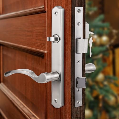Hinged Patio Door Lever Handle with Mortise Lock Set L869
