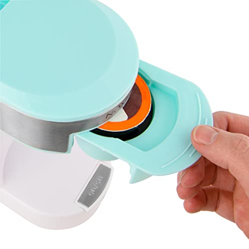 Single Coffee Maker for K-Cup & Pods, 14 oz, Reusable Filter Basket, Aqua P5089