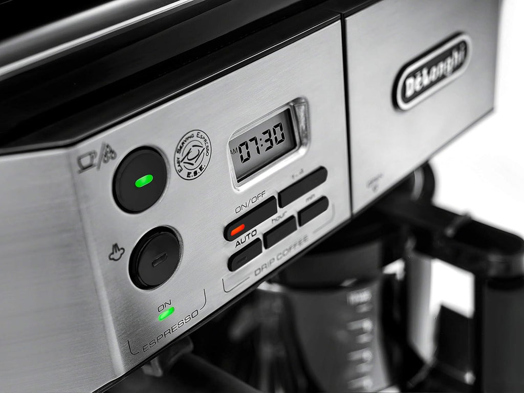 All-in-One Coffee Maker & Espresso Machine with Milk Frother, 10-Cup Glass Pot Y85027