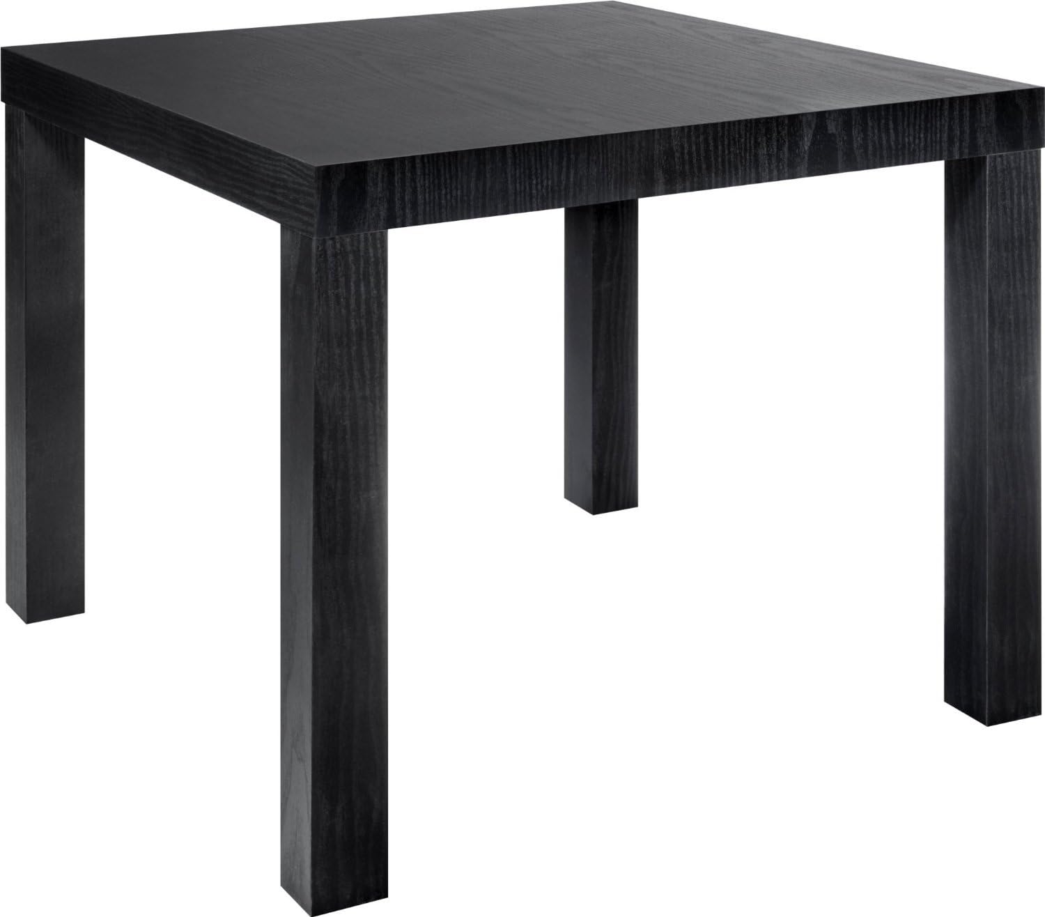Parsons End Table, Multiple Colors. Contemporary Style and Simple Functionality. MDF Laminate. Perfect for Home and Office Use. Easy for Anyone to Assemble with No Tools Required. Easy to Care For. End Table Dimensions: 20"l X 20"w X 17.7"h. (Black)