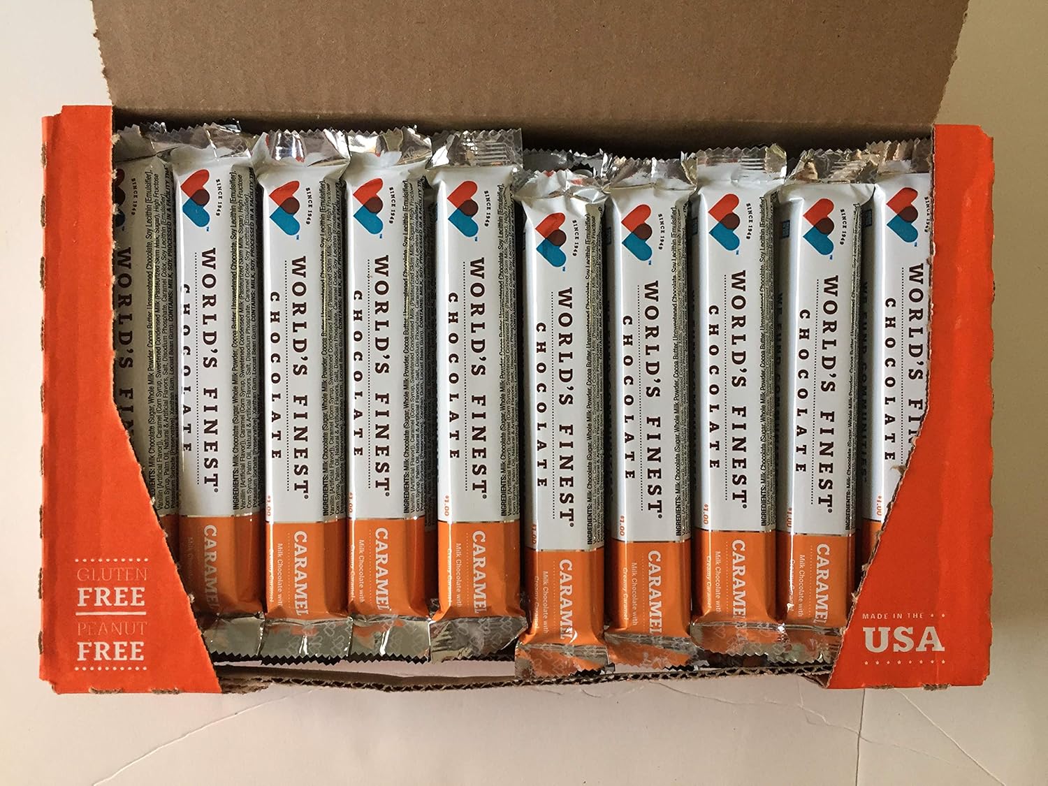 BuyBocceBalls Listing - 50 Bars - World's Finest Chocolate -Milk Chocolate With Caramel