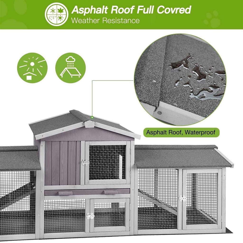 Large Outdoor Rabbit Hutch with Removable PVC Layer I45565