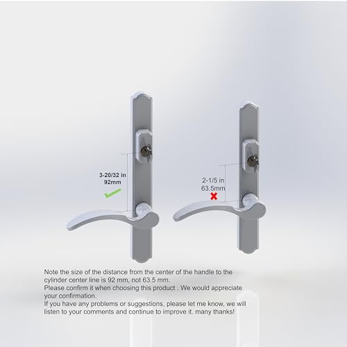 Hinged Patio Door Lever Handle with Mortise Lock Set L869
