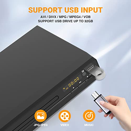 DVD Player for Smart TV with HDMI, 1080P Upscaling, USB Input X45606