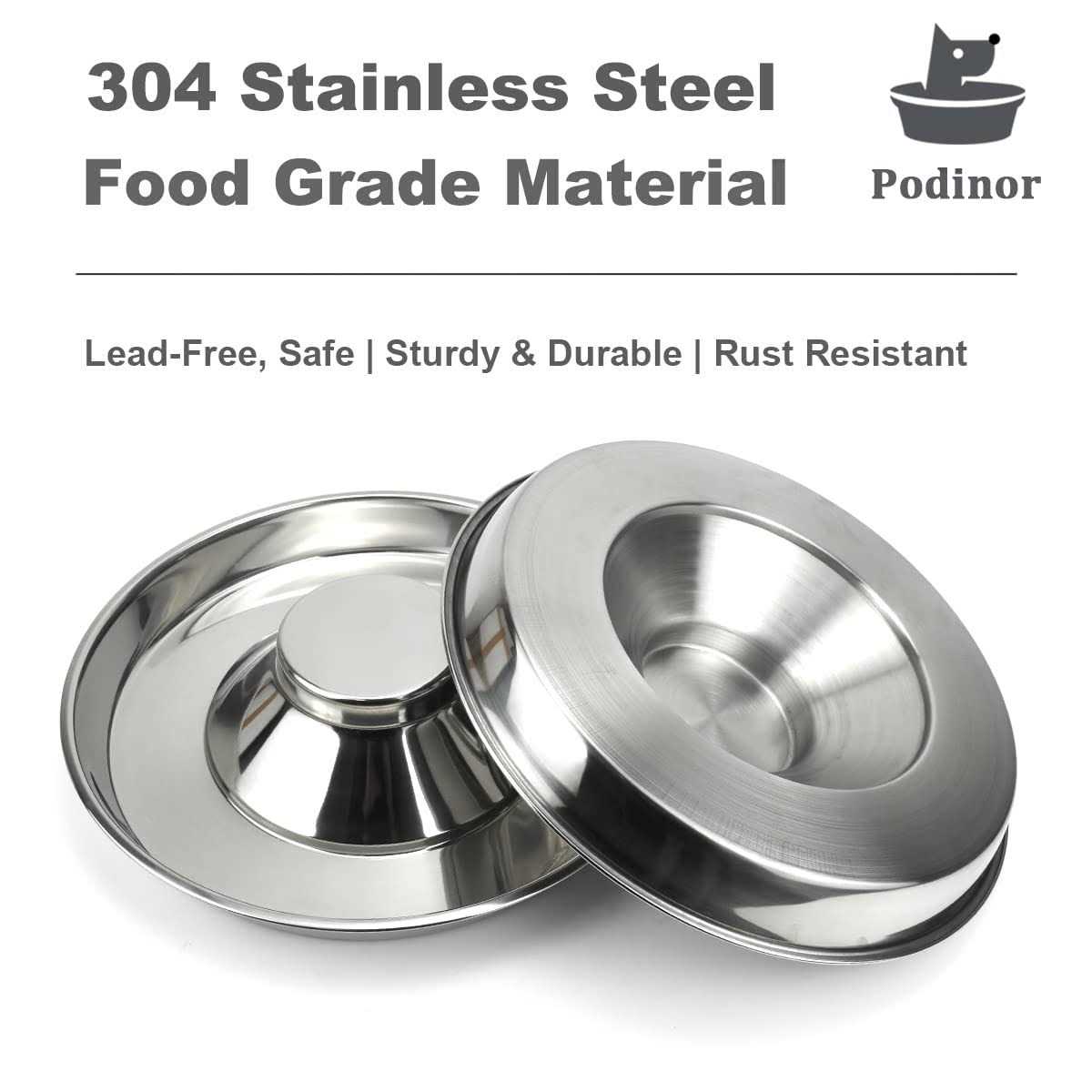 Stainless Steel Puppy Dog Bowls for Food and Water Q993698