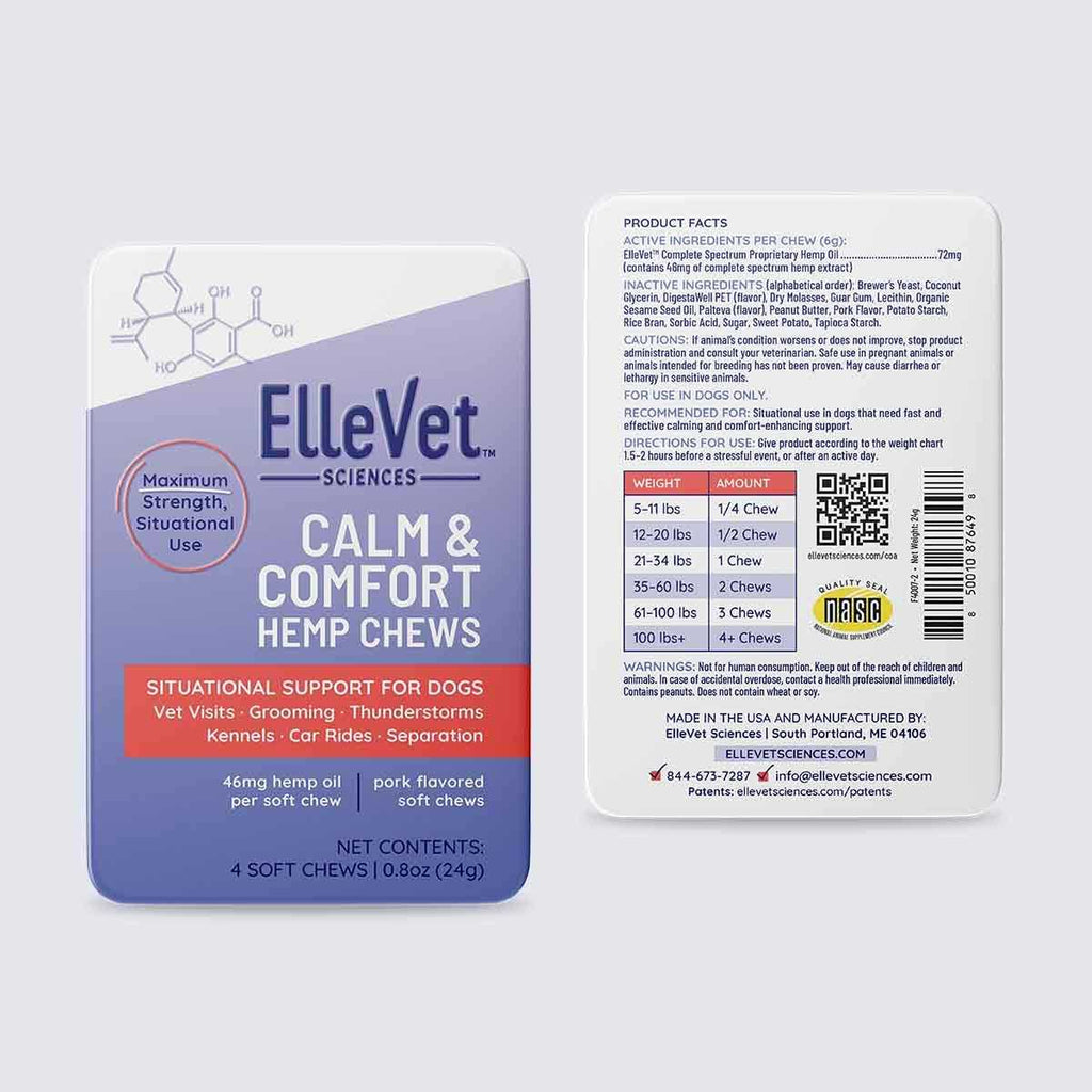 Calm &amp; Comfort By ElleVet Calming Chews For Dogs - Pet Supplies online store