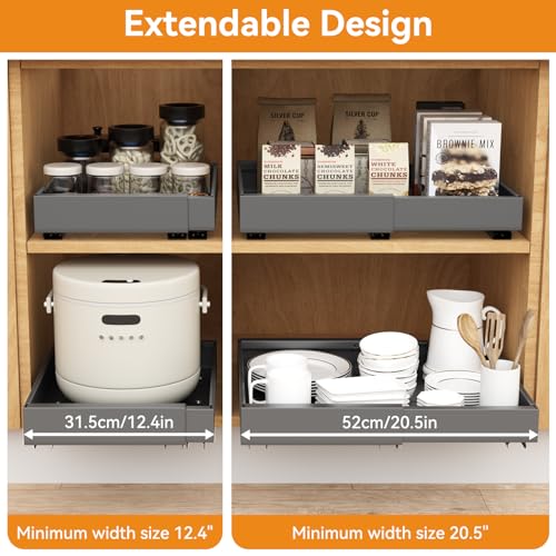 Pull Out Cabinet Organizer, Extendable Slide Out Shelves for Kitchen Cabinets U612602